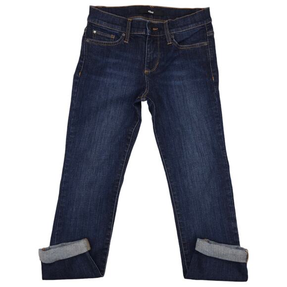 Else Jeans Womens 25 Cropped Rolled Hem Dark Wash Denim Blue - Picture 2 of 13